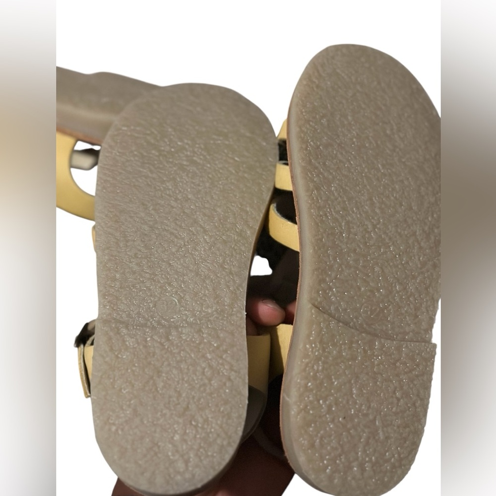 Tiny Cottons Yellow Leather Kids Sandals - Picture 12 of 14